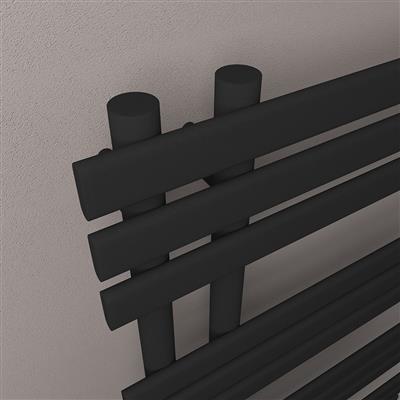 Eastbrook Loddon elektrische handdoekradiator 60x120cm 500W zwart mat
