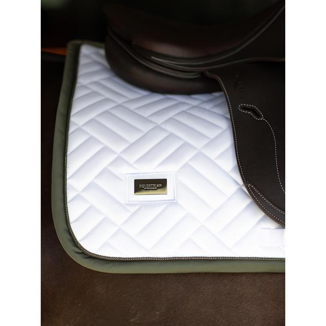 Zadeldek Equestrian Stockholm Modern White Striking Valley Springen Wit-green