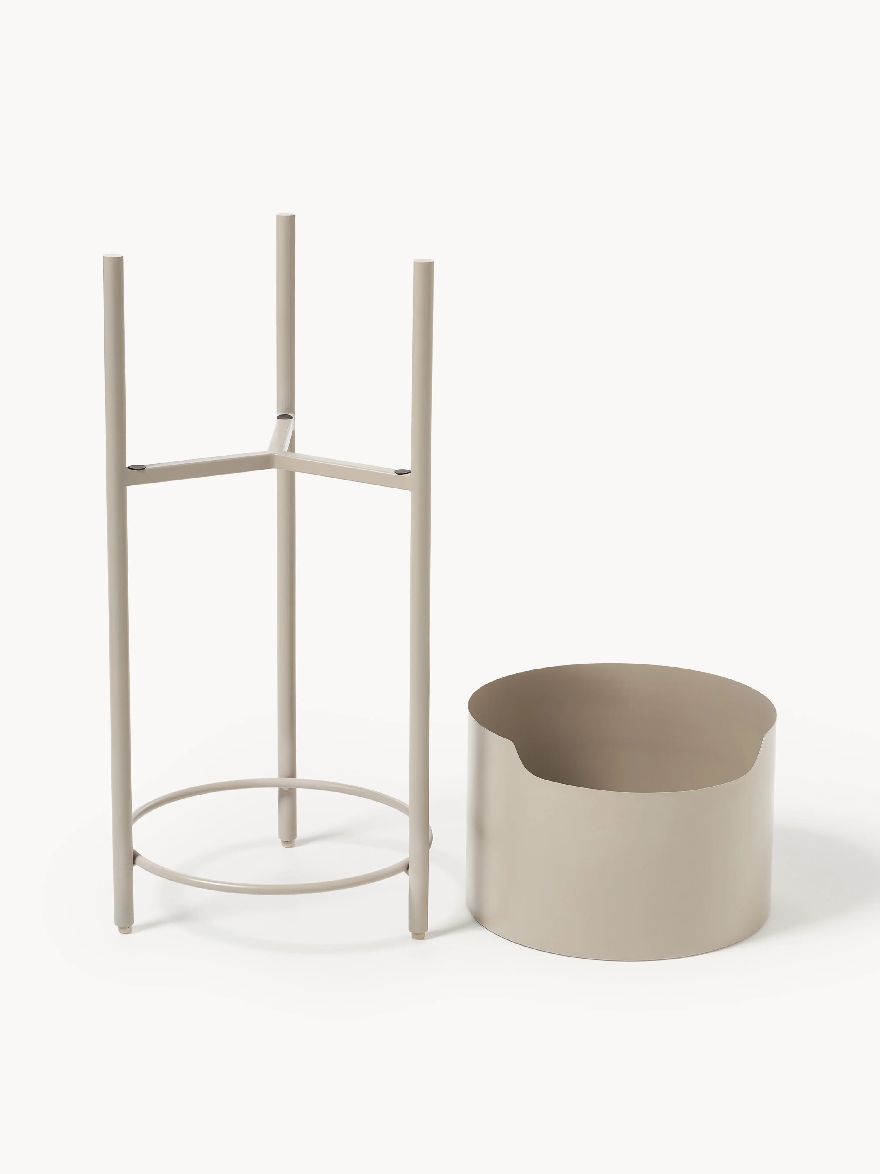 Metalen plantenbak Taru, H 65 cm