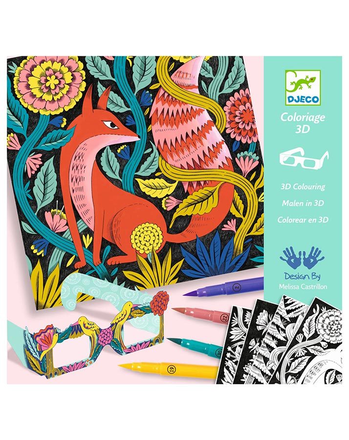 Filzstift-Malset FANTASY FOREST 3D 12-teilig