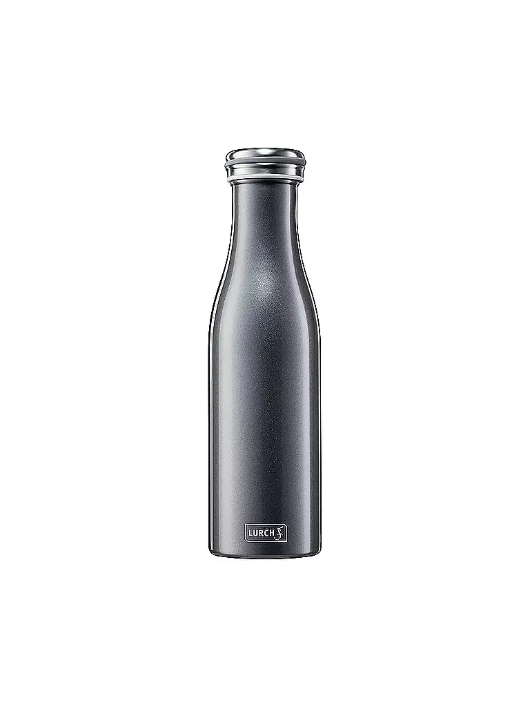 LURCH Isolierflasche - Thermosflasche Edelstahl 0,5l Anthrazit Metallic grau