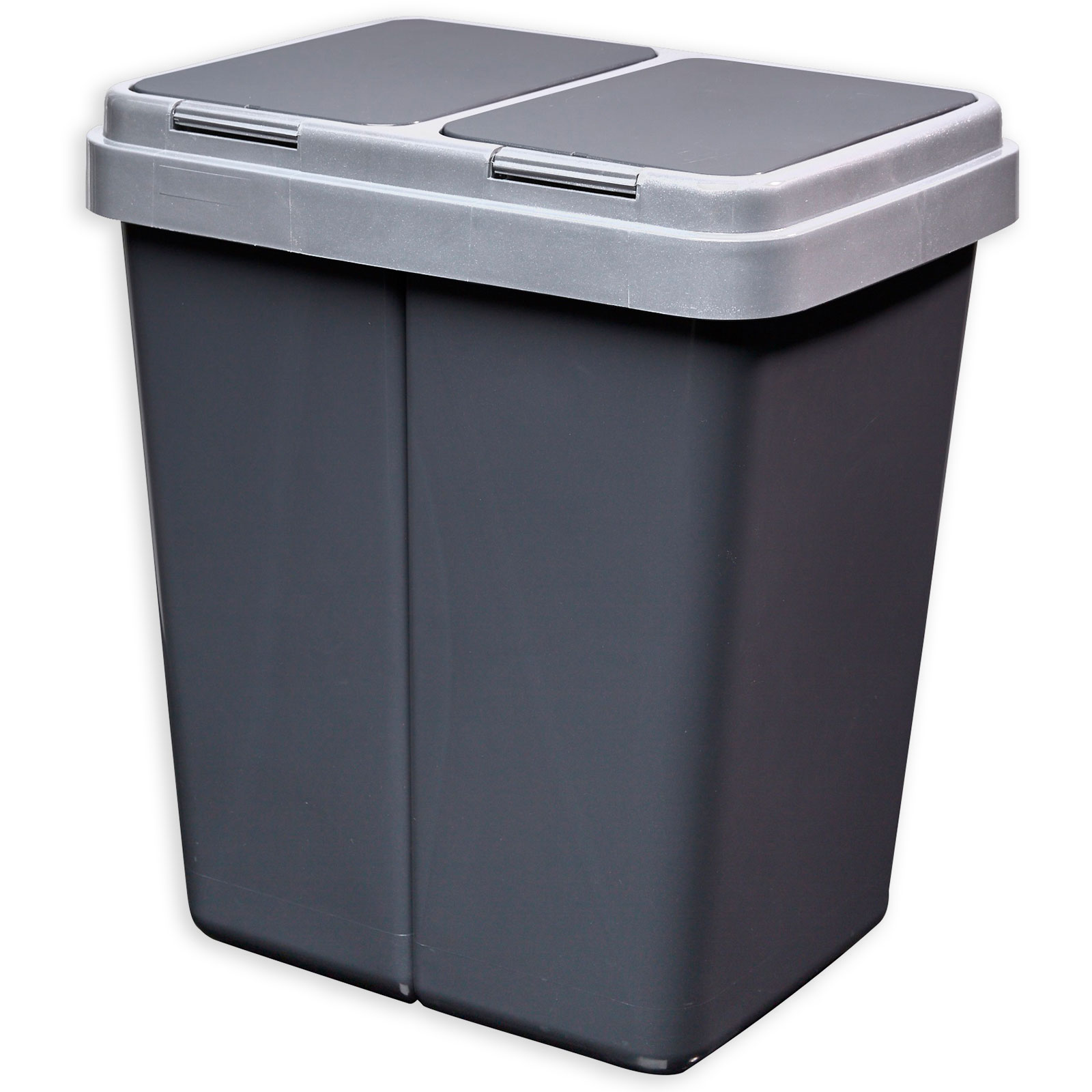 Mülleimer - anthrazit-metallic - 2x25 Liter