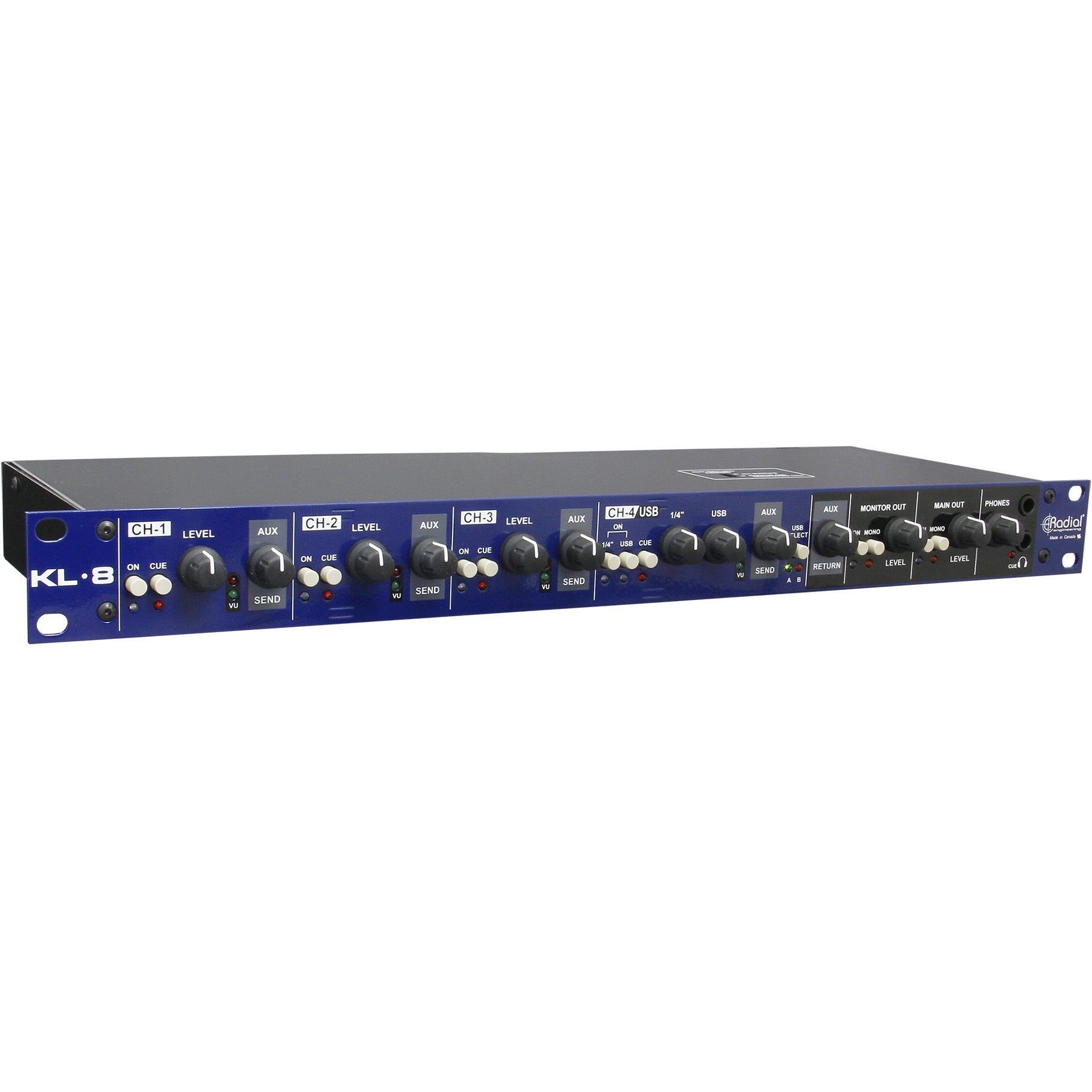 Radial KL-8 keyboard rackmixer