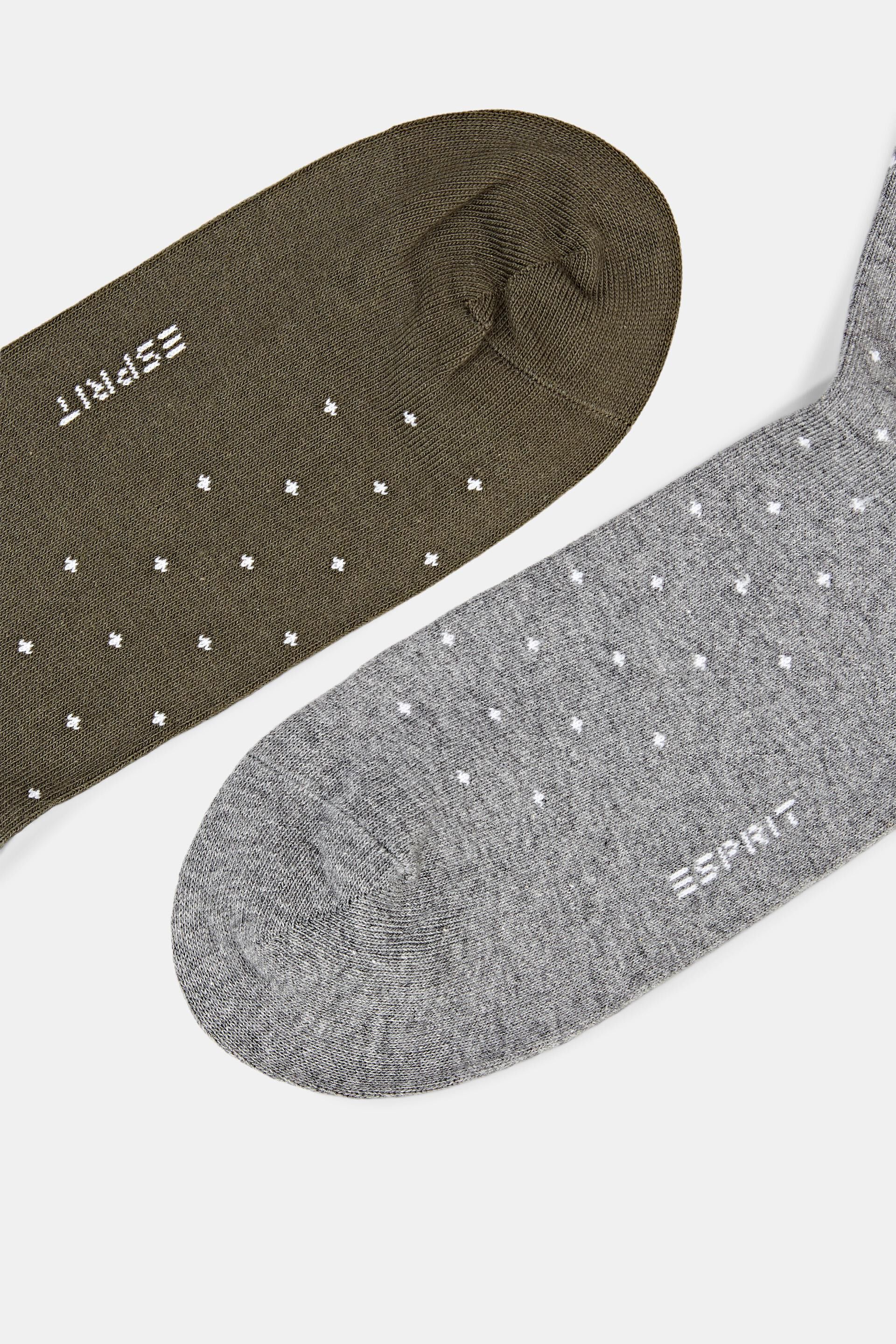 Lot de 2paires de chaussettes ornées d’un motif à pois, coton biologique