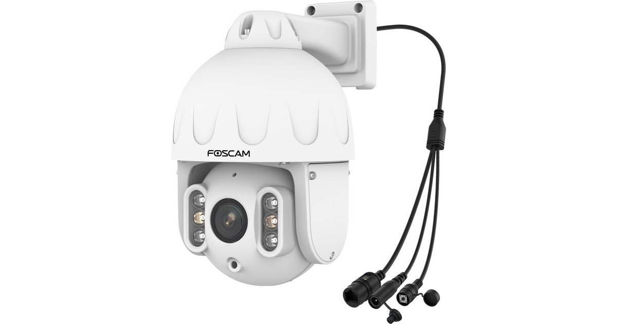 FoscamSD8EP, 4K/8MP PoE PTZ buiten beveiligingscamera  (Wit)