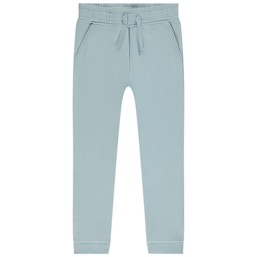 Jogging en molleton uni pour fille - Bleu