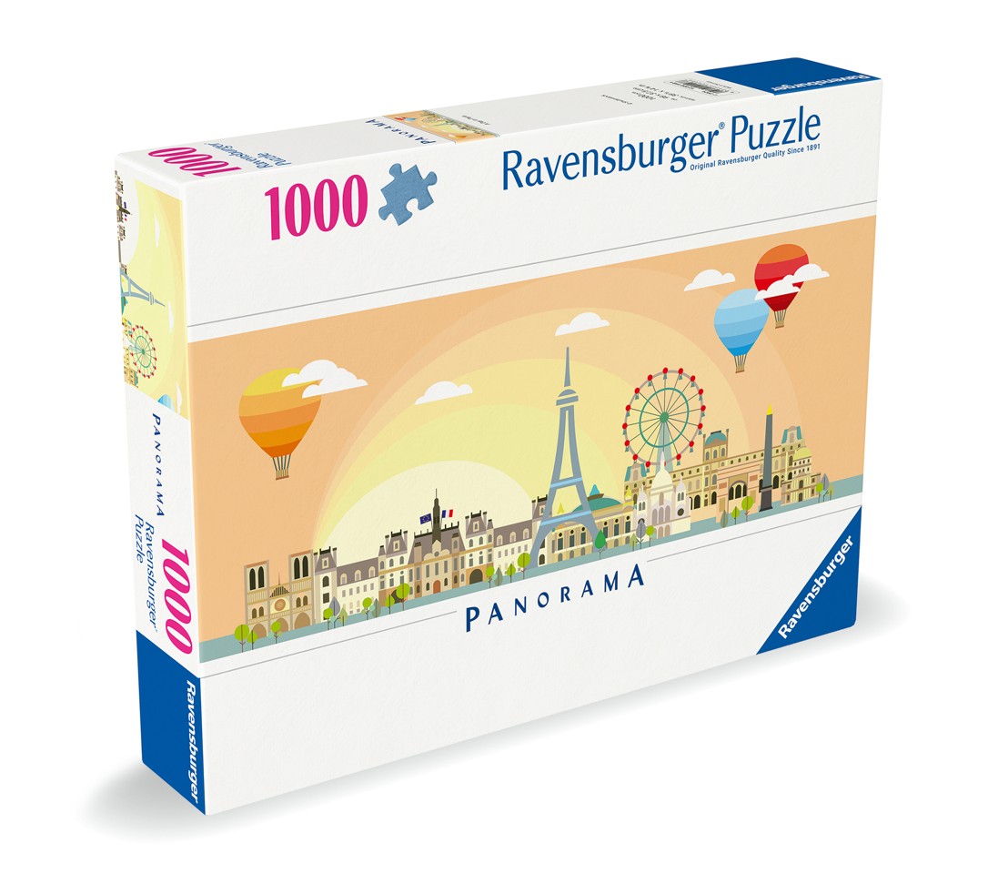 Ravensburger - Puslespil Air Ballon Over Paris 1000 brikker