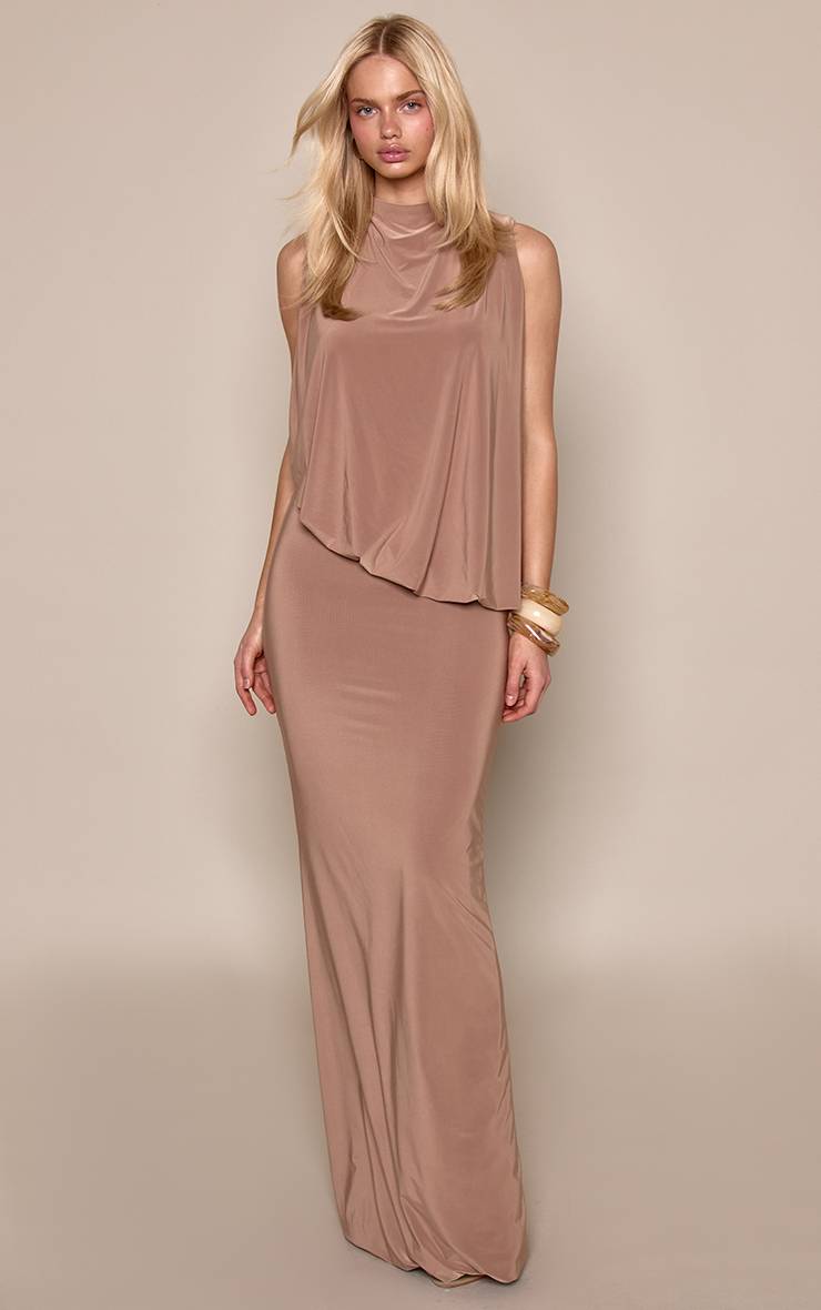 Sable Jupe Longue Taille Mi-haute