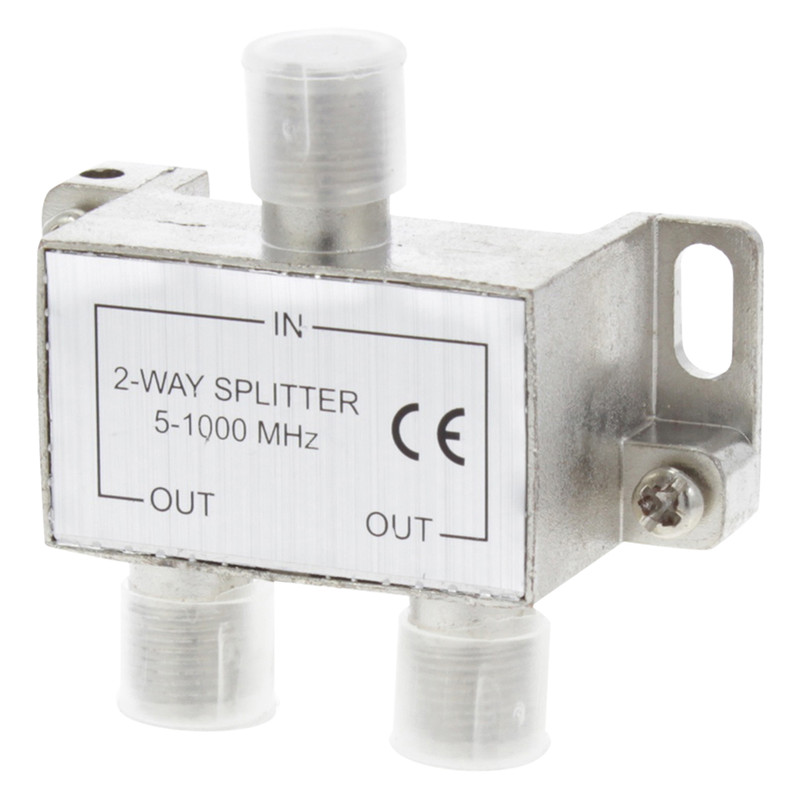 Coax F-splitter 2 weg
