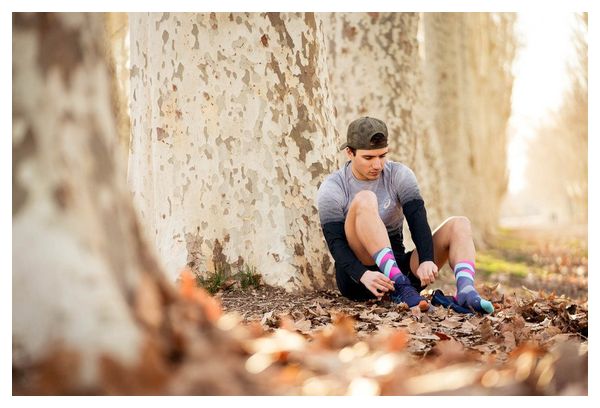 Chaussettes de Running Incylence Peaks Bleu Rose
