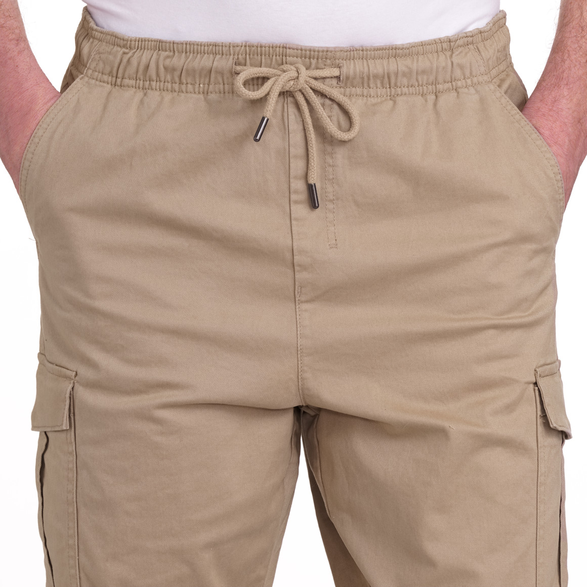 VanVaan Denim Herren Cargohose in Unifarben beige