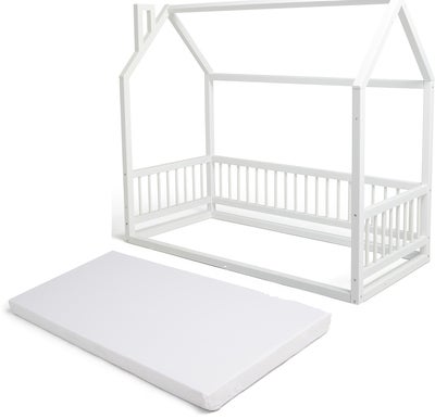Minitude Nordic Mason Husseng med BabyMatex Carpathia Madrass 70x160 cm