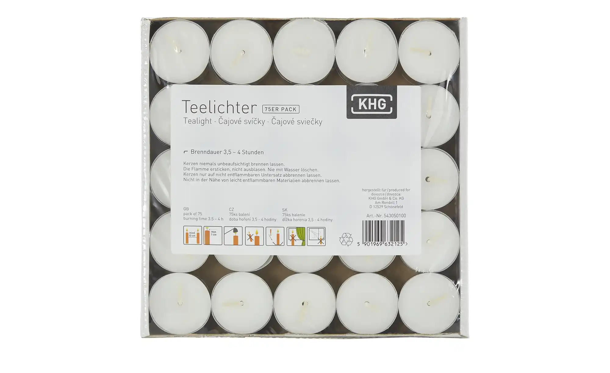 Teelichte, 75er Pack