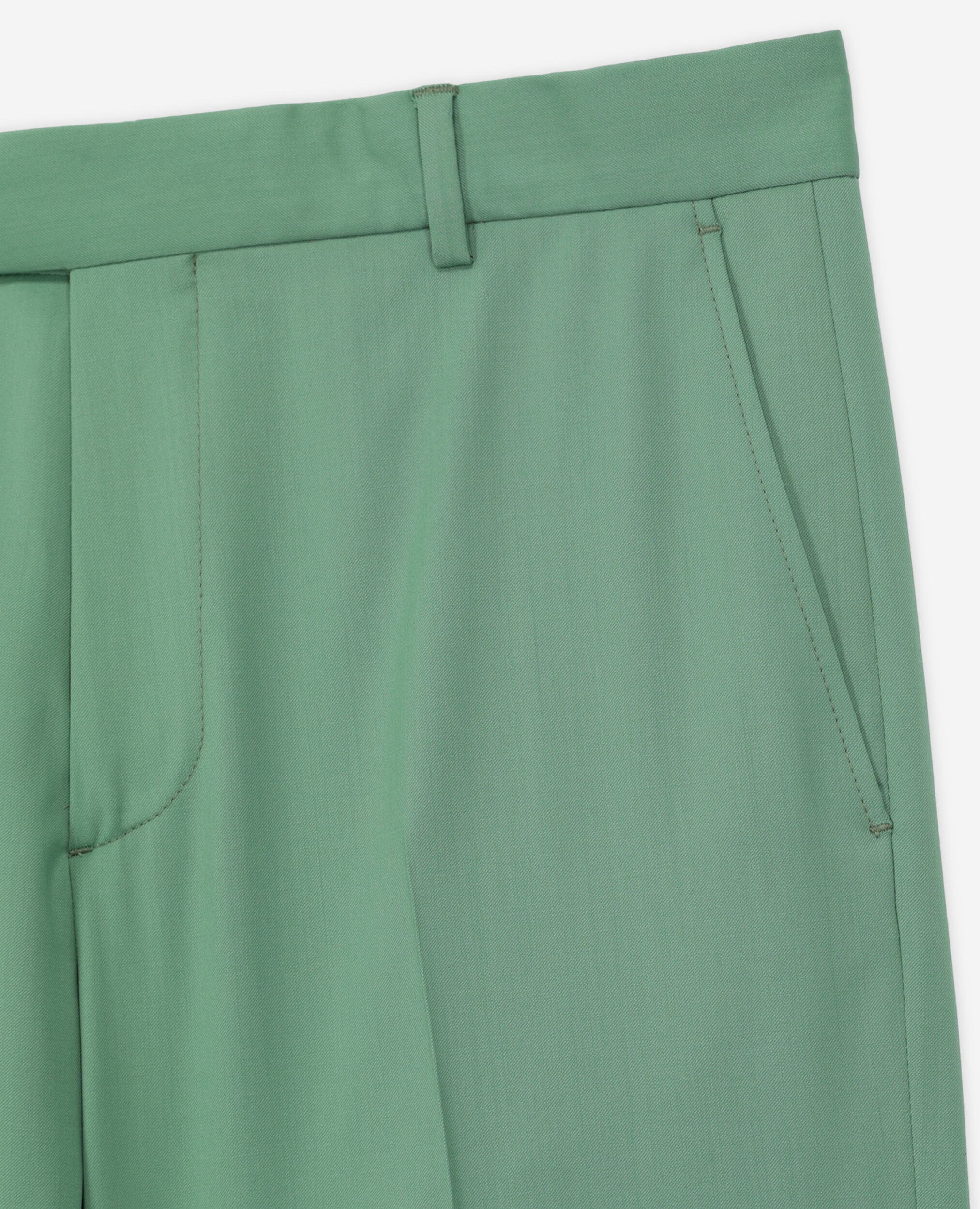Pantalon de costume vert en laine