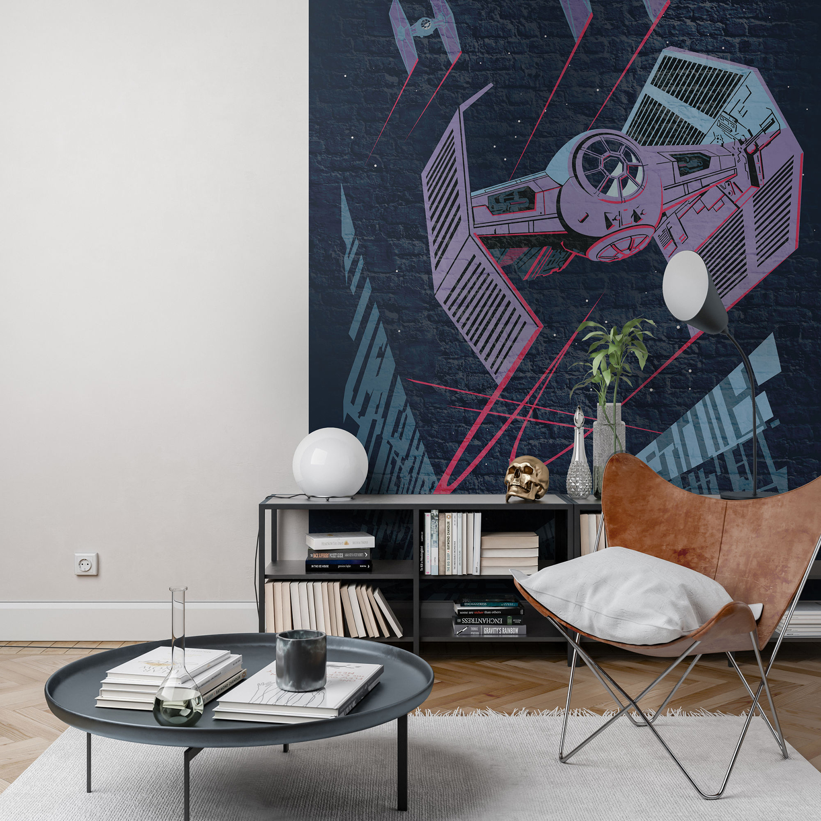 Vlies-Fototapete STAR WARS CONCRETE TIE-FIGHTER - 200x280 cm