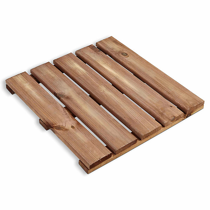 Dalle de terrasse pin marron Blooma Brantas 50 x 50 cm