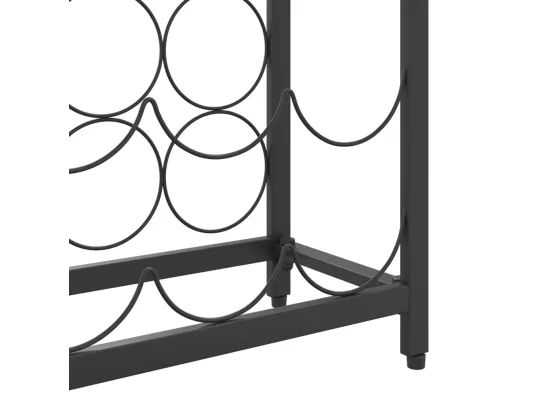 Casier à bouteilles de 27 bouteilles noir 34x18x100cm fer forgé