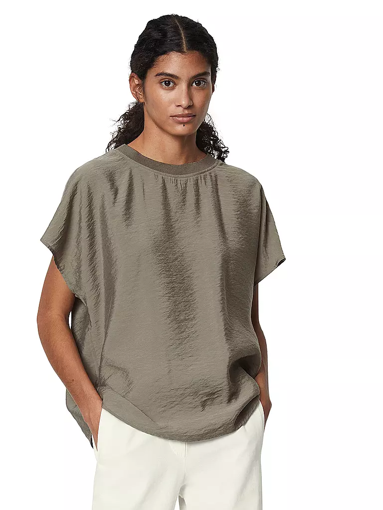 MARC O'POLO Blusenshirt hellbraun