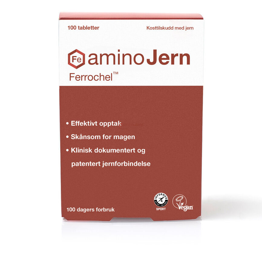 Ferrochel Aminojern tab 21mg 100 stk