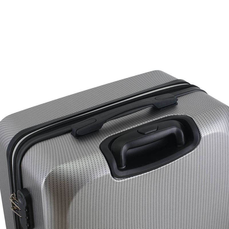 Lot de 3 valises rigides 379 Extensibles 55, 66 et 76 cm Argent