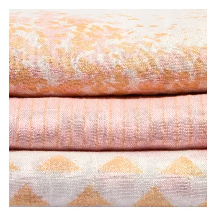 aden + anais Maxi-langes métalliques - Pack de 3 | Rose