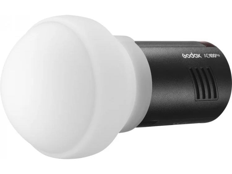 Godox AK-R22 Streukuppel Dieser kompakte, faltbare Softbox-Diffusor wurde für die Verwendung mit kompakten Rundkopfblitzen wie dem AD100Pro, AD200Pro mit dem H200R-Kopf und den V1-Kamerablitzen entwickelt