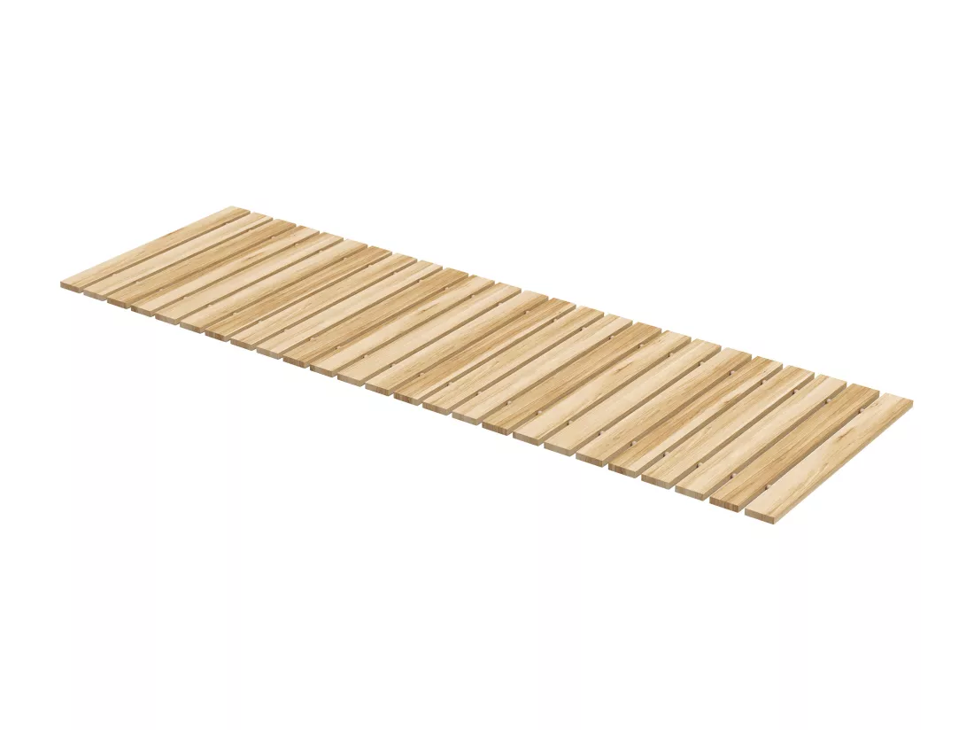 Allée chemin de jardin enroulable en lattes de bois dim. 120L x 38l cm sapin pré-huilé