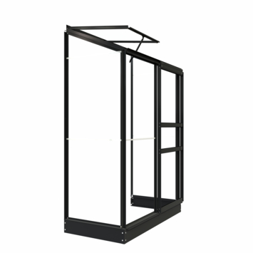Royal Well Emma I muurkas aluminium zwart 0,91 m²