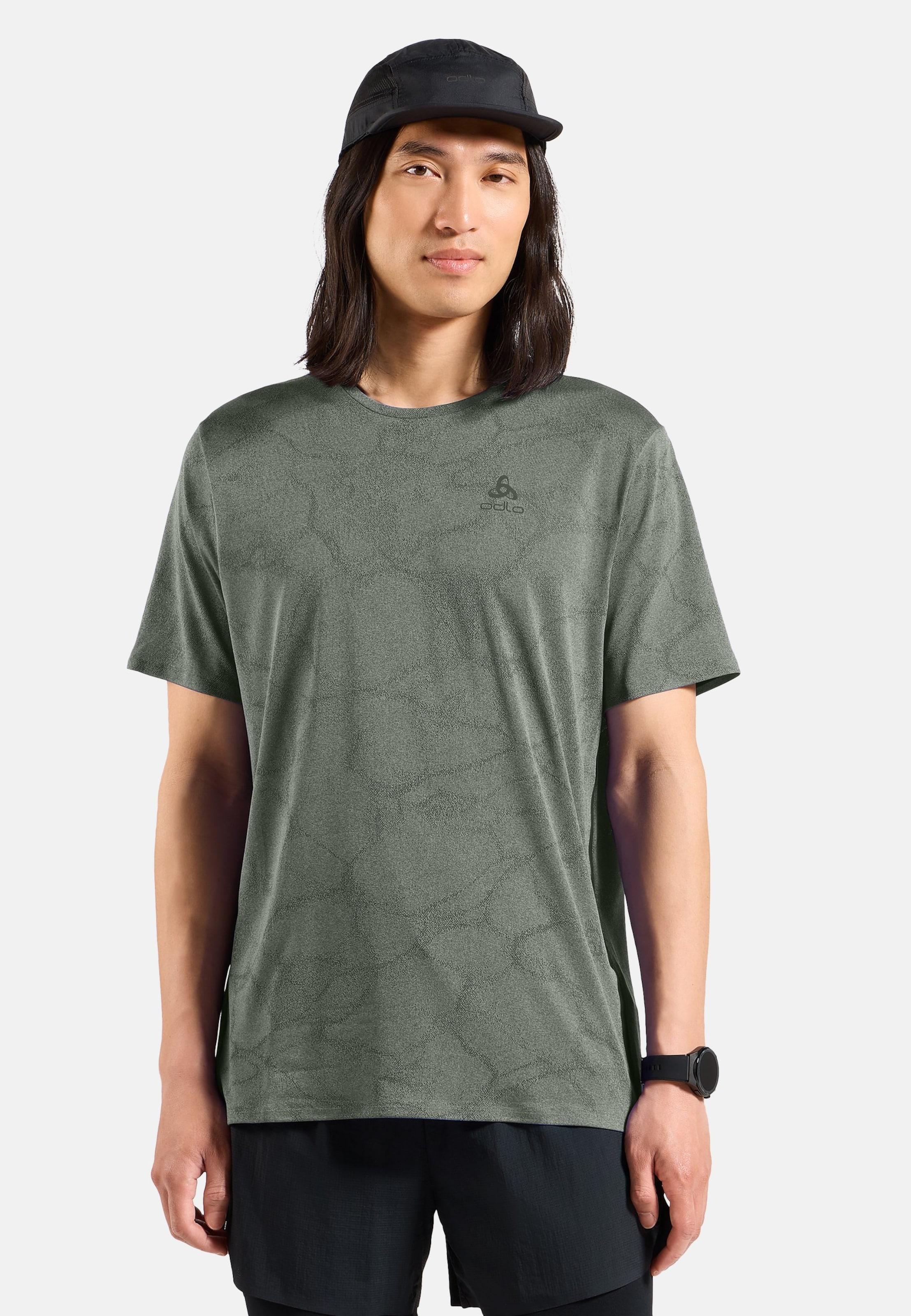 Zeroweight Engineered Chill-Tec Laufshirt in shadow melange