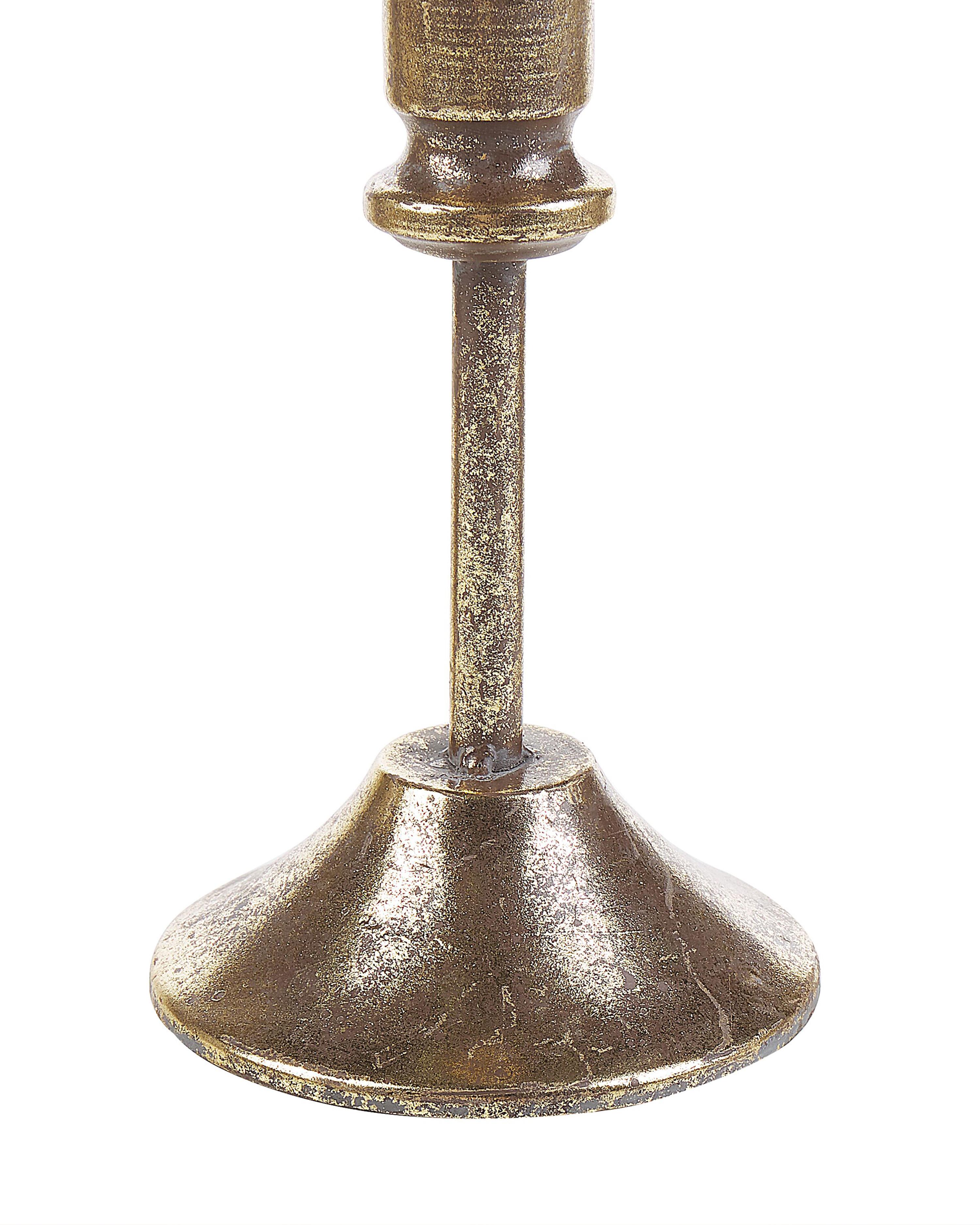 Set van 2 kaarshouders SALAMINA Metaal 63/49 cm Goud