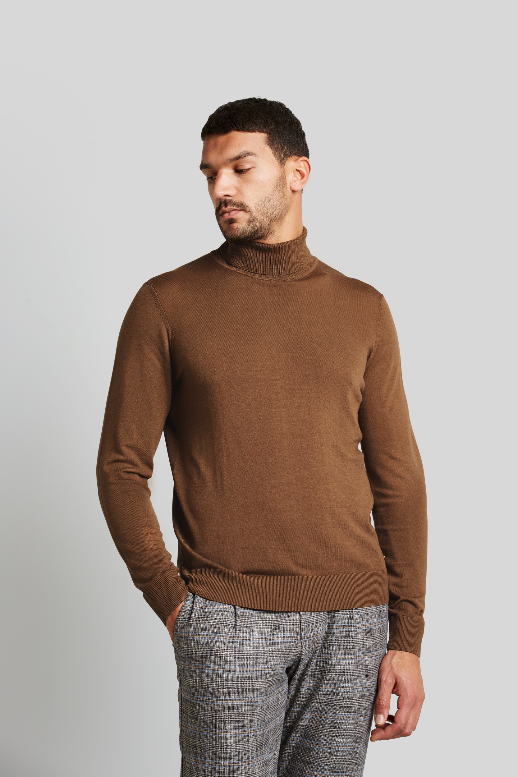 bugatti Rollkragenpullover , aus 100 % Merinowolle
