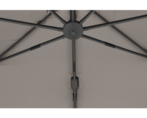 Zwevende parasol Sunset N+ 350 x 260 cm polyester taupe