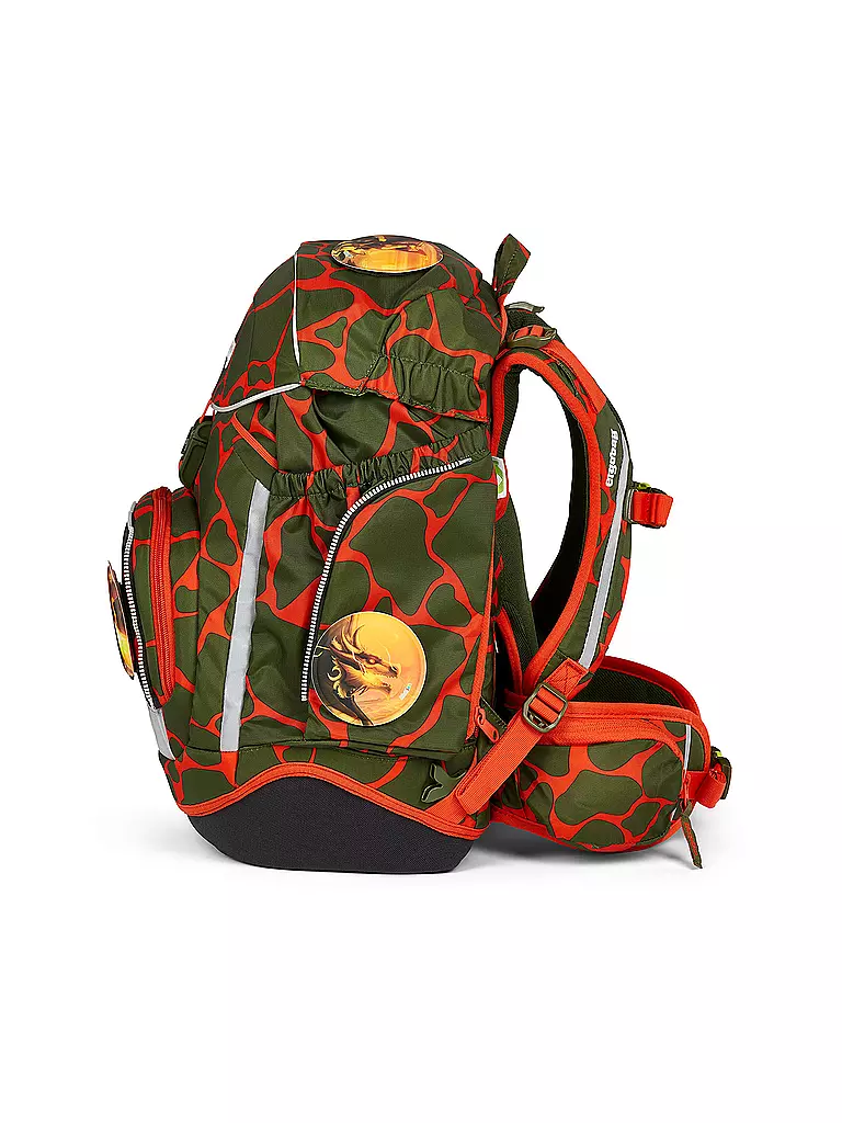 ERGOBAG Schultaschen Set 6tlg PACK Lumi - FeuerspeiBär  olive