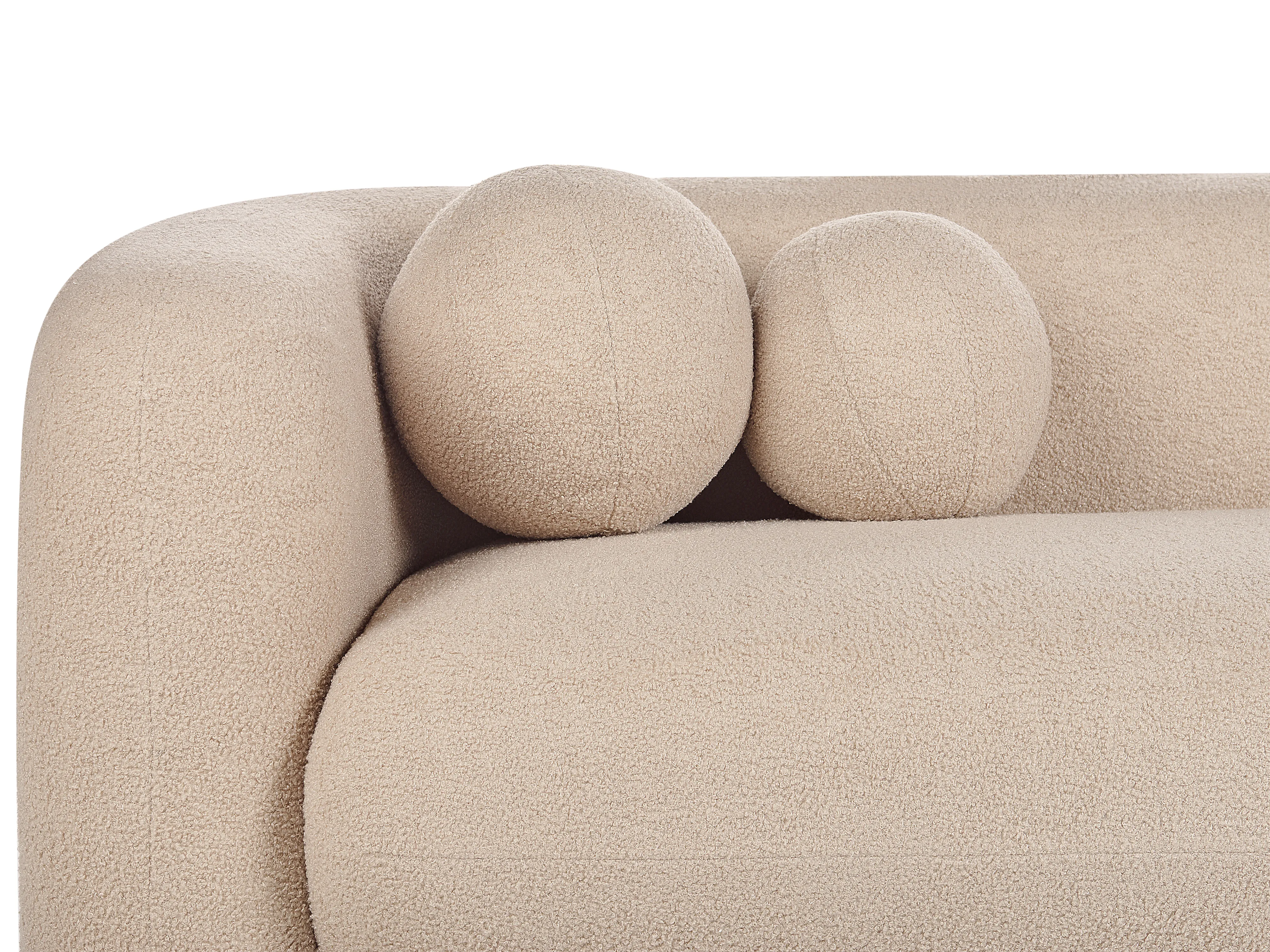 Bank 3-zits LEIREN Bouclé Beige