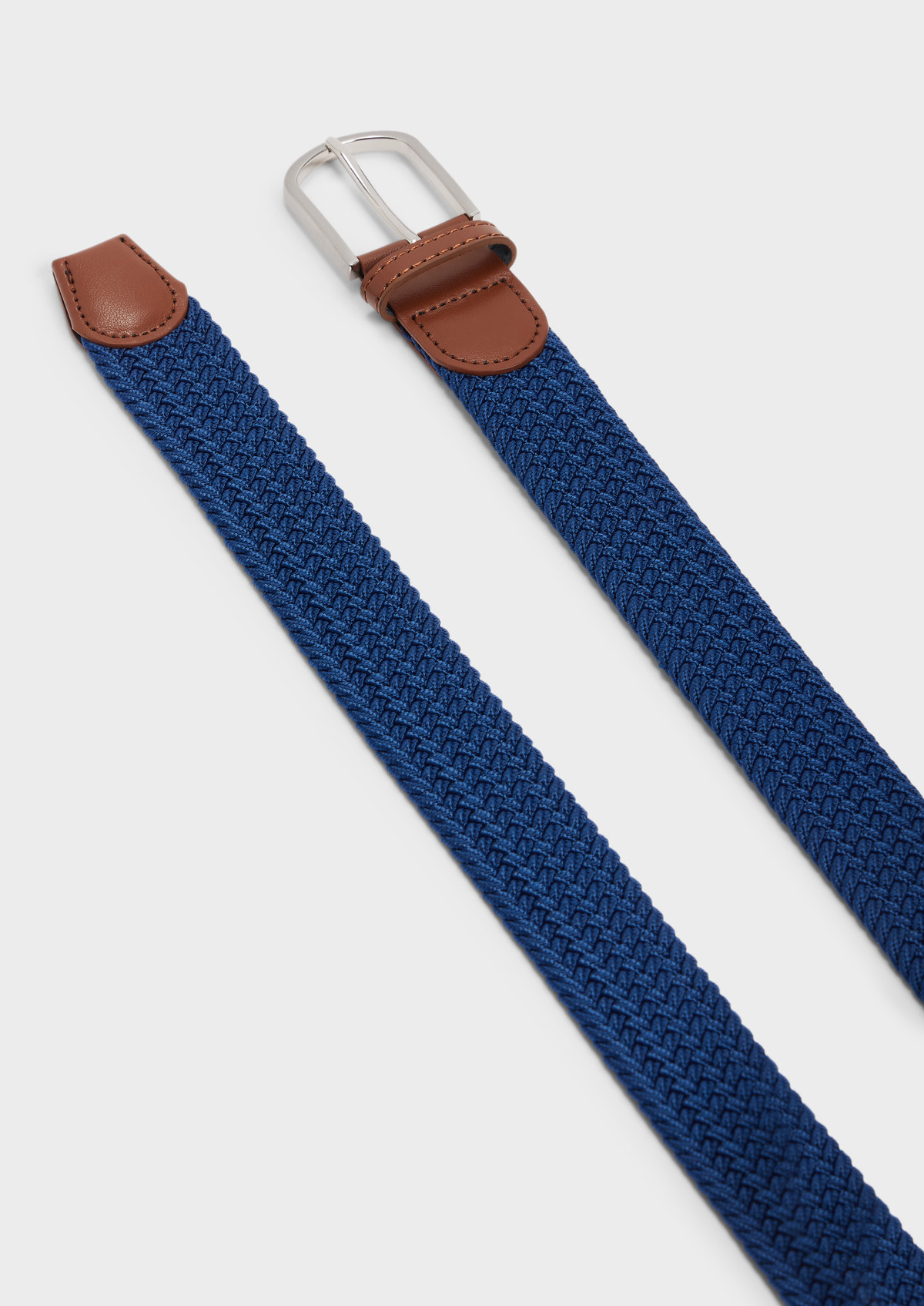 Ceinture tressée bleu jeans
