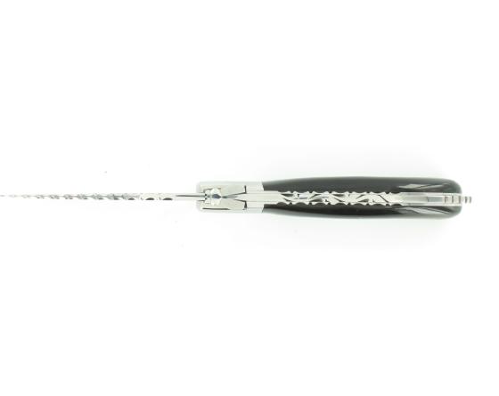Laguiole Sport Buffle - Lame Guillochée Couteau de Poche - Laguiole par Fontenille Pataud