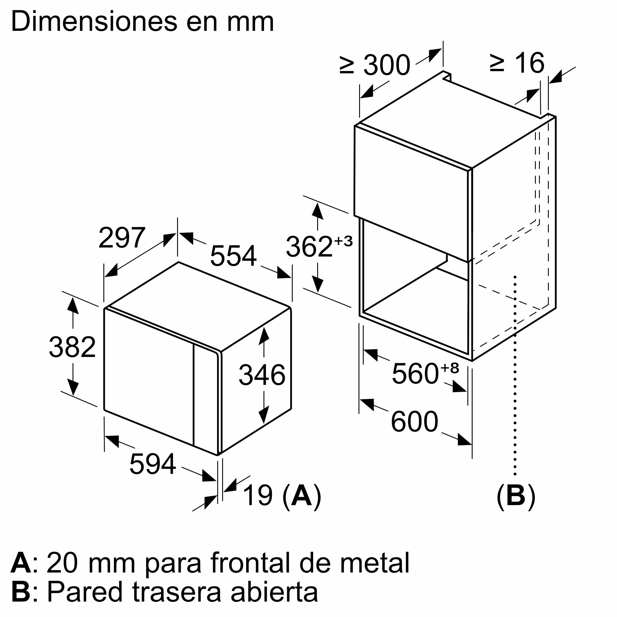PRODUTO RECONDICIONADO # Micro-ondas de embutir Série 4 em aço inoxidável BEL523MS0-B