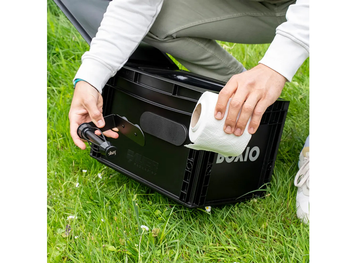 Silwy magnetische wc-rolhouder - black