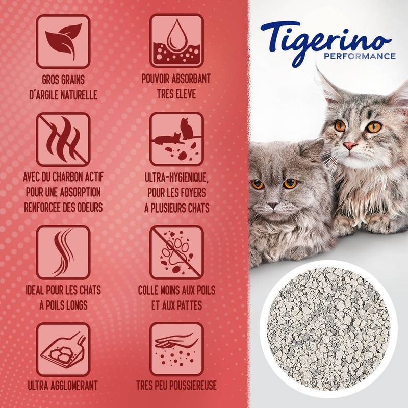 Litière Tigerino Performance Multi Cat XL-Grain