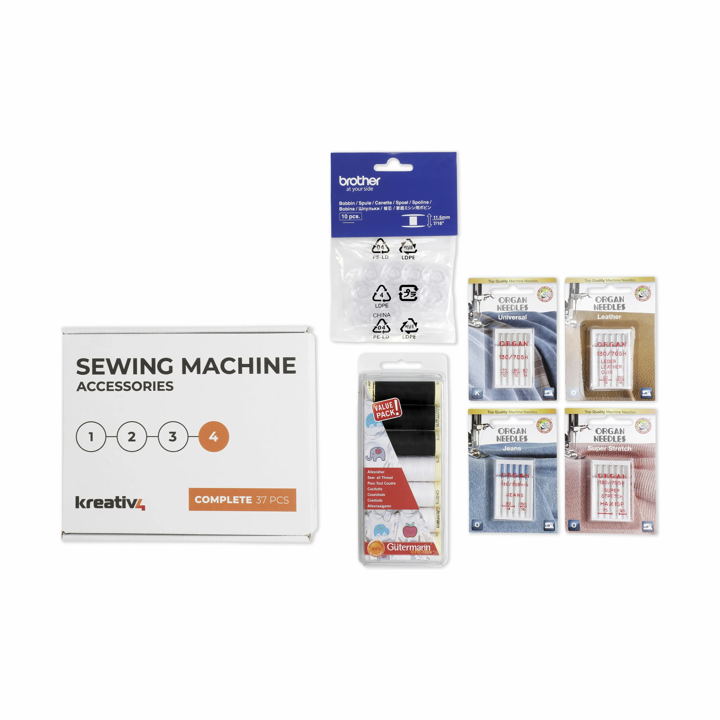 Kreativ4 Complete sy-kit - 37 dele
