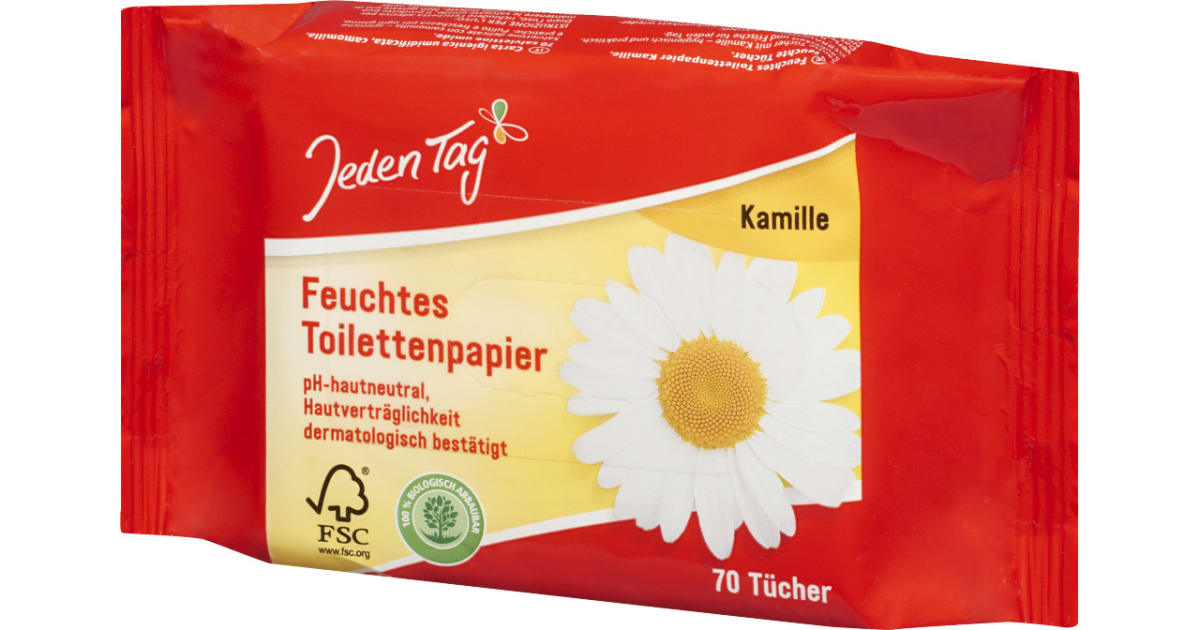 Jeden Tag Feuchte Toilettentücher Kamille