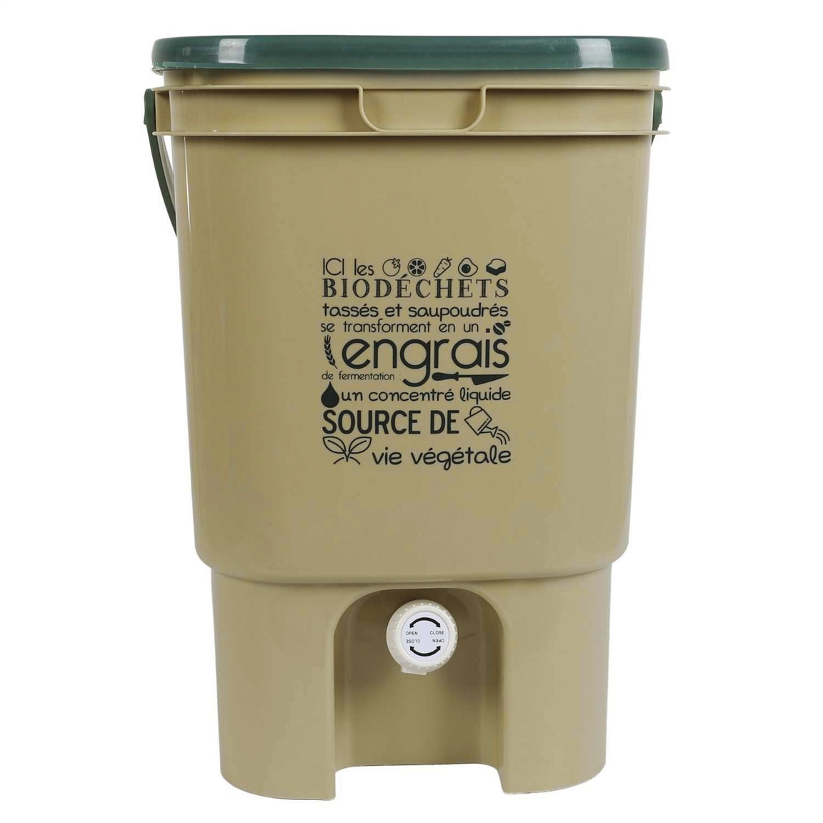 Composteur de cuisine avec robinet