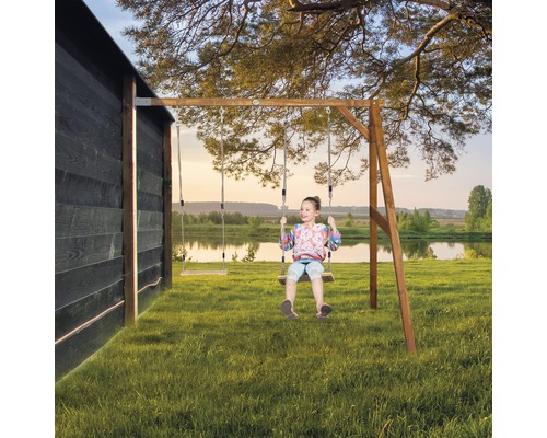 Dubbele schommelbevestiging axi Swing hout bruin