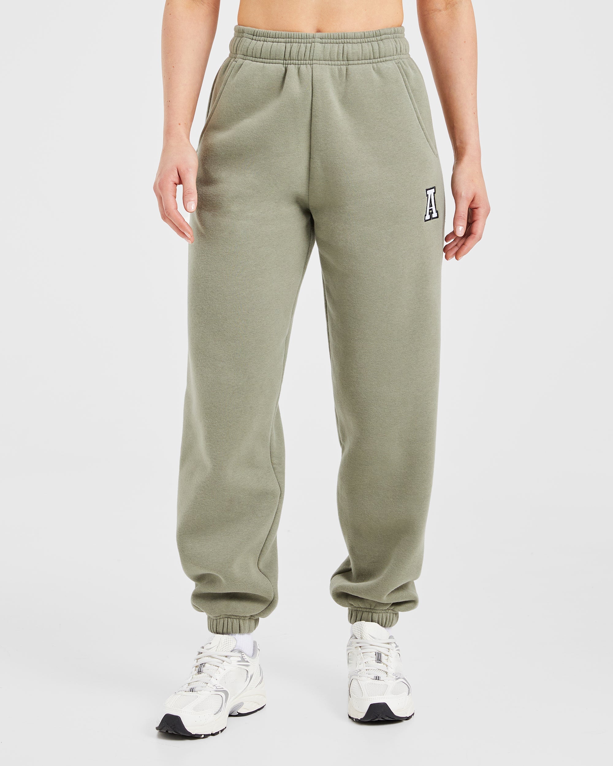 Varsity Embroidered Oversized Joggers