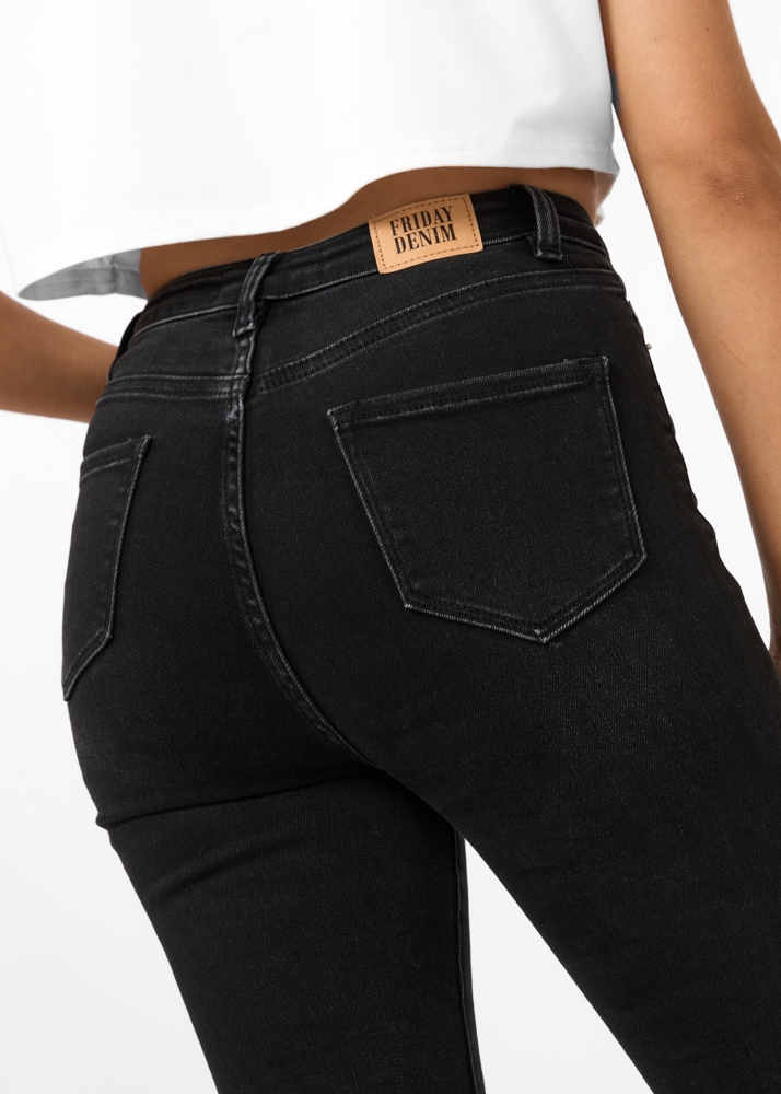 Skinny jeans destroyed zwart