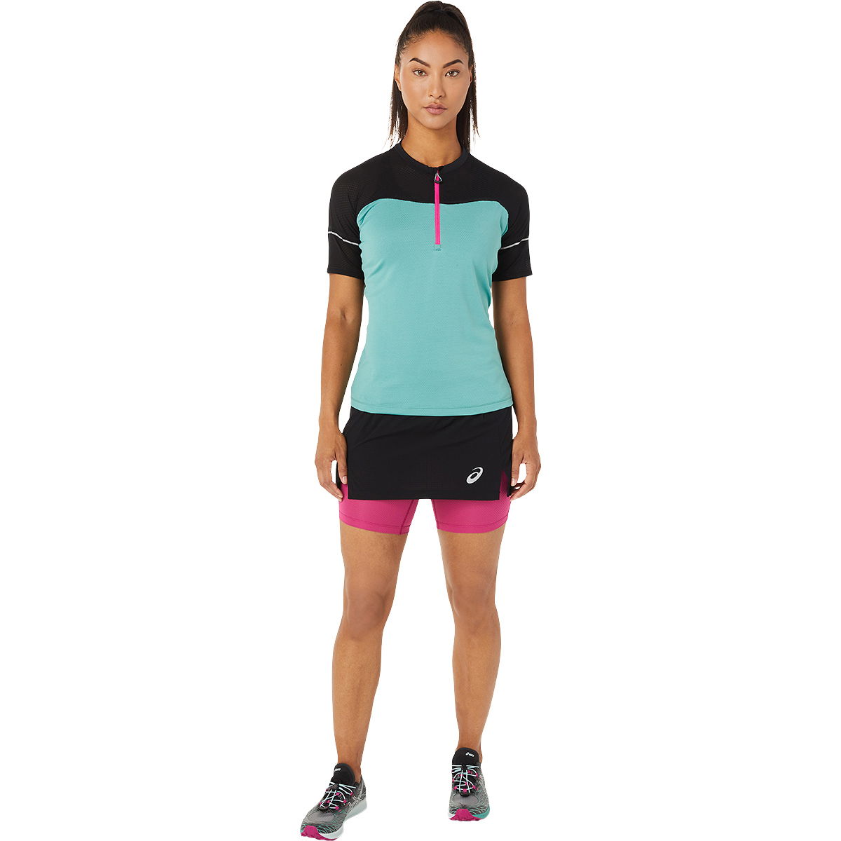 Asics Fujitrail 1/2 Zip Trail Løbe T-shirt Dame