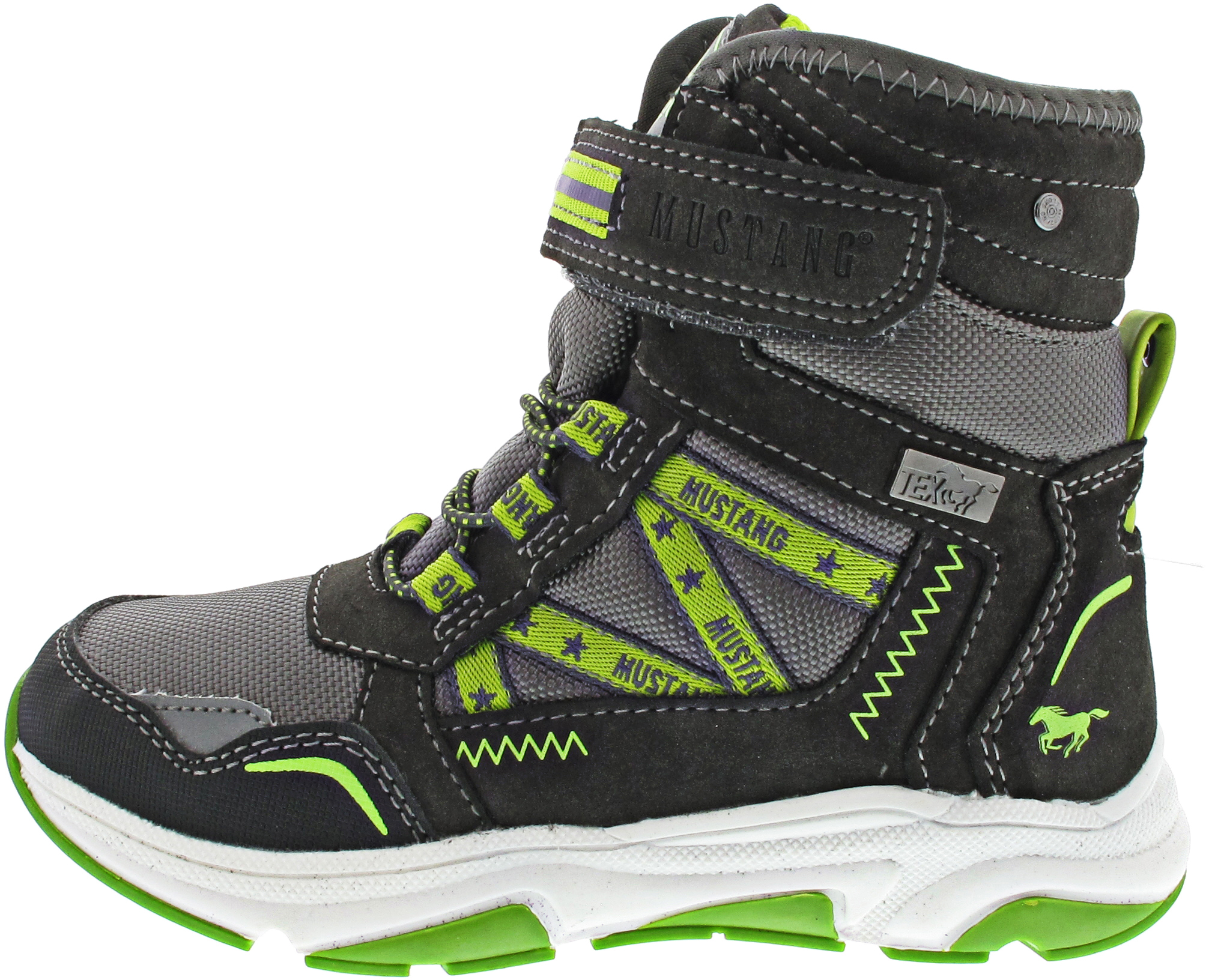 Mustang Klettstiefel TEX grau