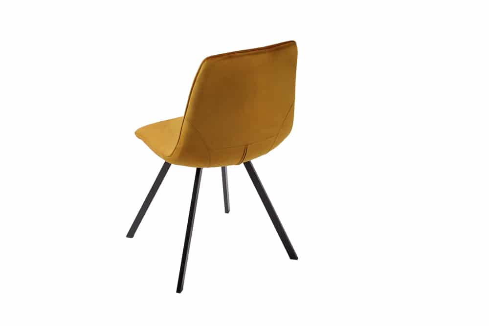 Retro Stuhl AMSTERDAM CHAIR senfgelb Samt Designklassiker