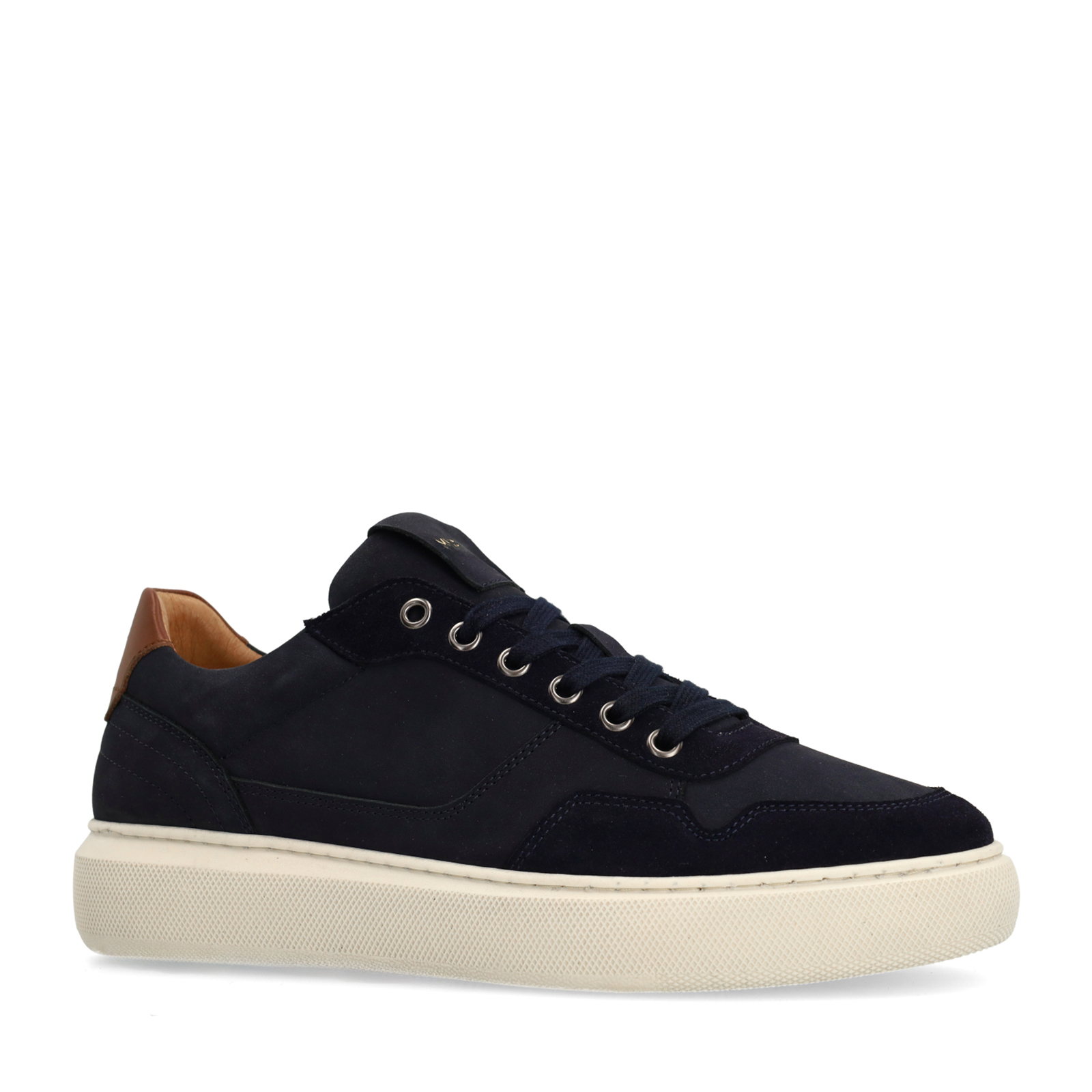 Donkerblauwe nubuck sneakers