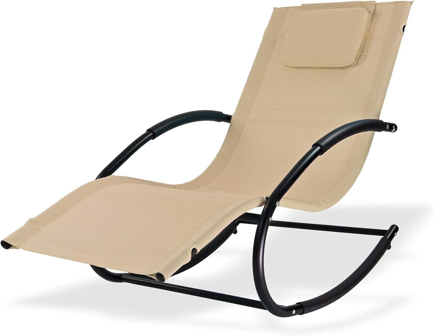 DEMA Sonnenliege Swing – Relaxliege, Gartenliege, Liegestuhl, Schaukelliege – robust, komfortabel, langlebig – für Terrasse, Balkon, Garten, Outdoor, Entspannung, Natur, Freizeit
